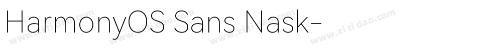 HarmonyOS Sans Nask字体转换